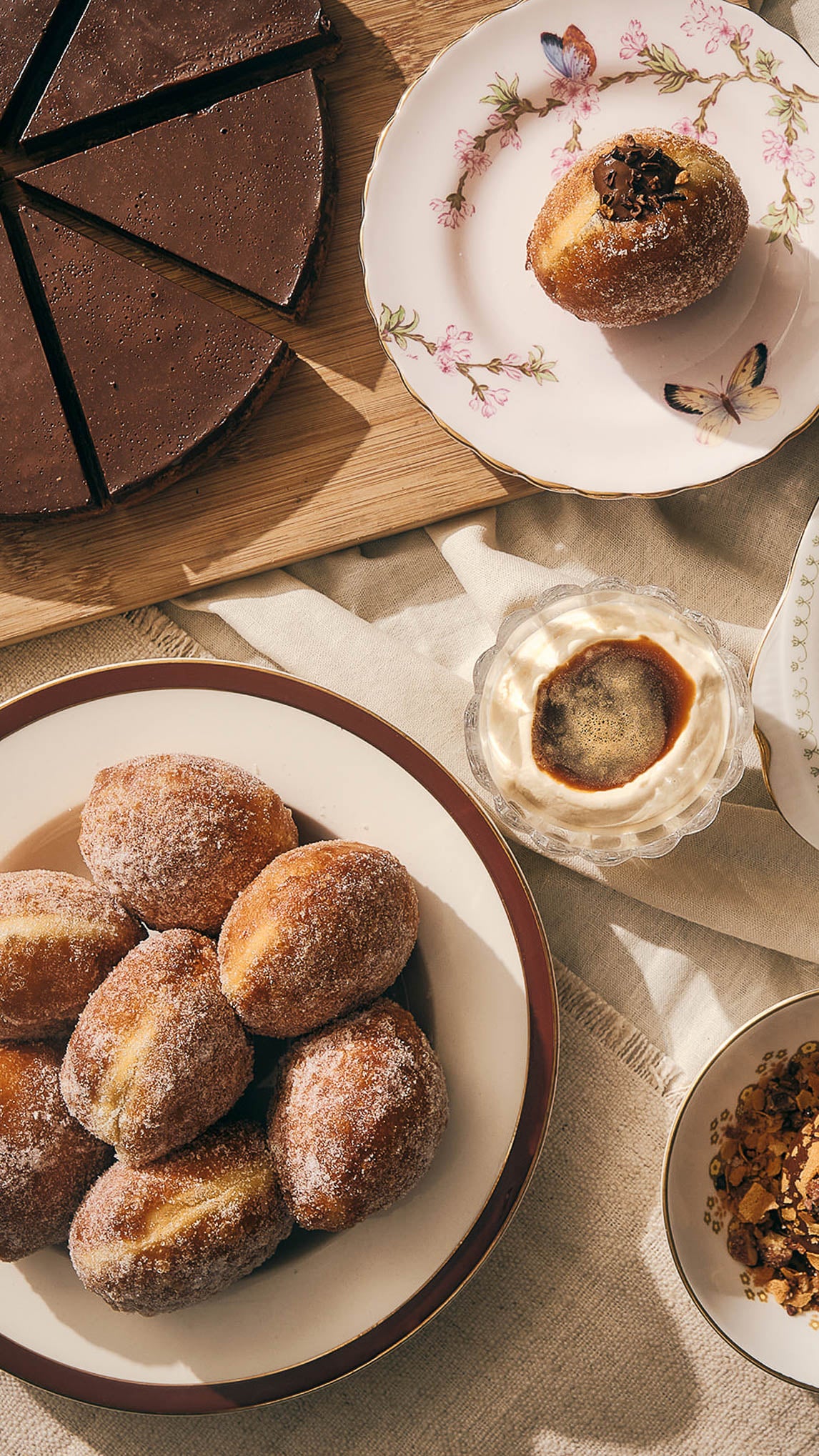 Sugared doughnuts and pastries from the Ardfern counter